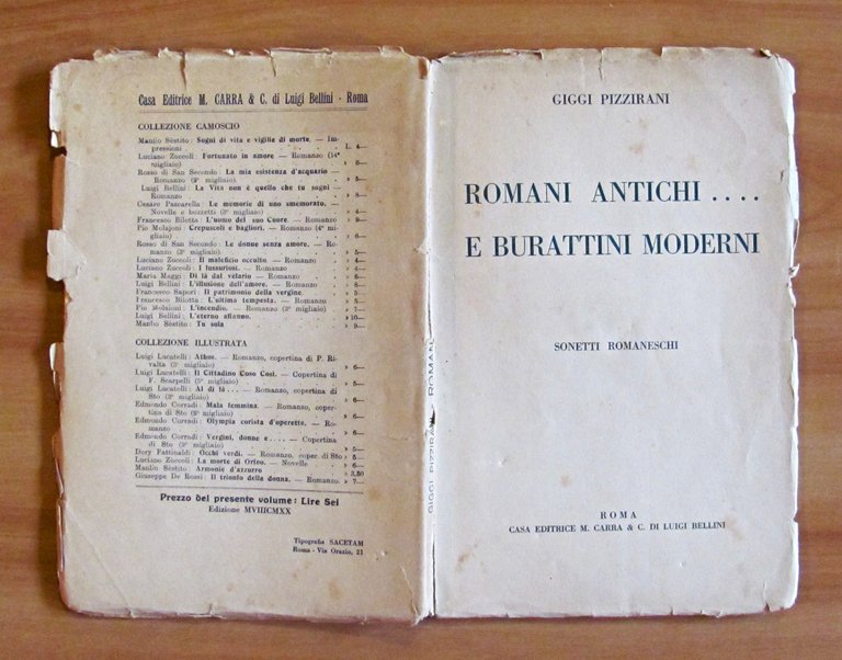 ROMANI ANTICHI... E BURATTINI MODERNI - Sonetti Romaneschi