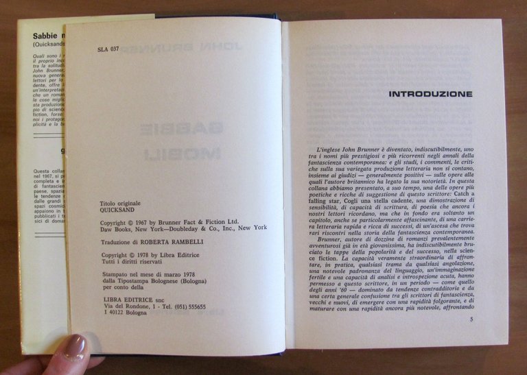 SABBIE MOBILI - Collana Gli Slan N.37, I ed. 1978 | Immagine Gallery 3