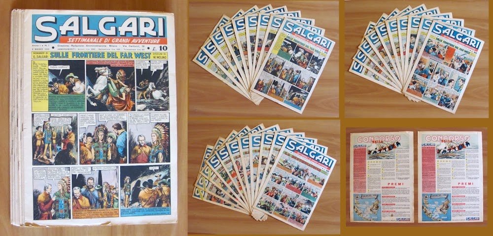 SALGARI Settimanale Grandi Avventure - Serie Completa 1/30 Originale