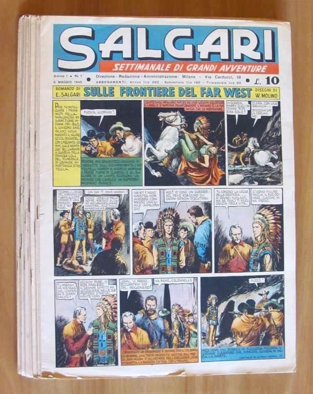 SALGARI Settimanale Grandi Avventure - Serie Completa 1/30 Originale