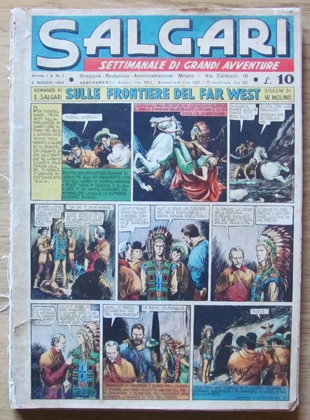 SALGARI Settimanale Grandi Avventure Serie 1/29 Originale