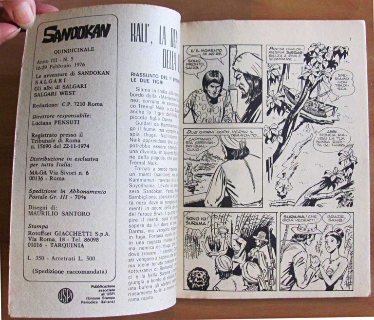 SANDOKAN - Gli Albi di Salgari N.5 - KALI' LA … | Immagine Gallery 2