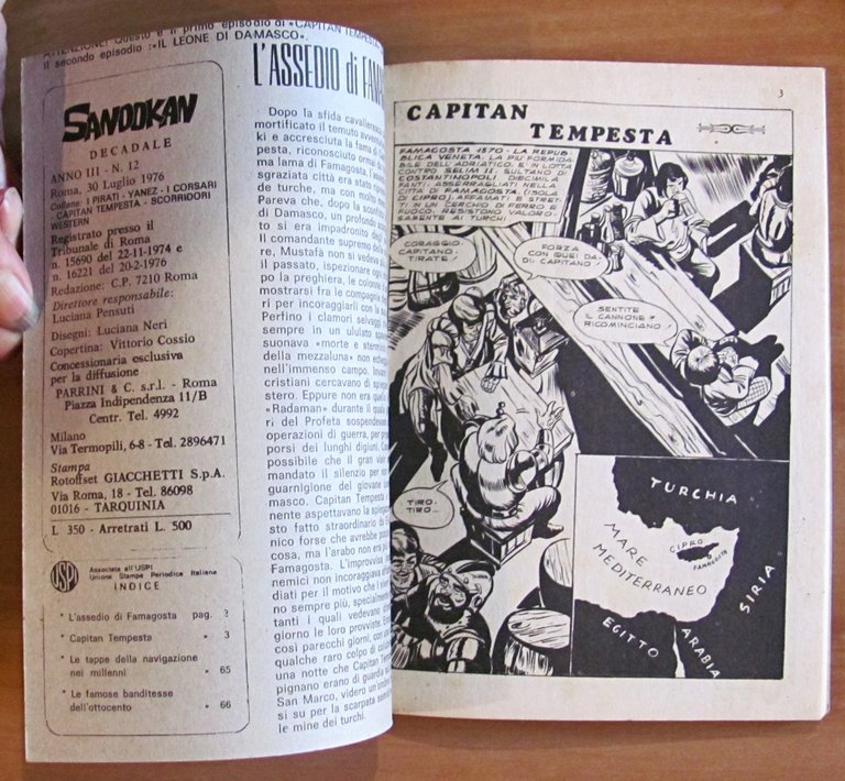 SANDOKAN Capitan Tempesta - Collana Marinara N.12, 1976