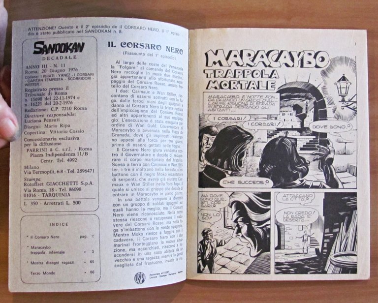 SANDOKAN Il Corsaro Nero + Maracaybo trappola infernale - Coll. …