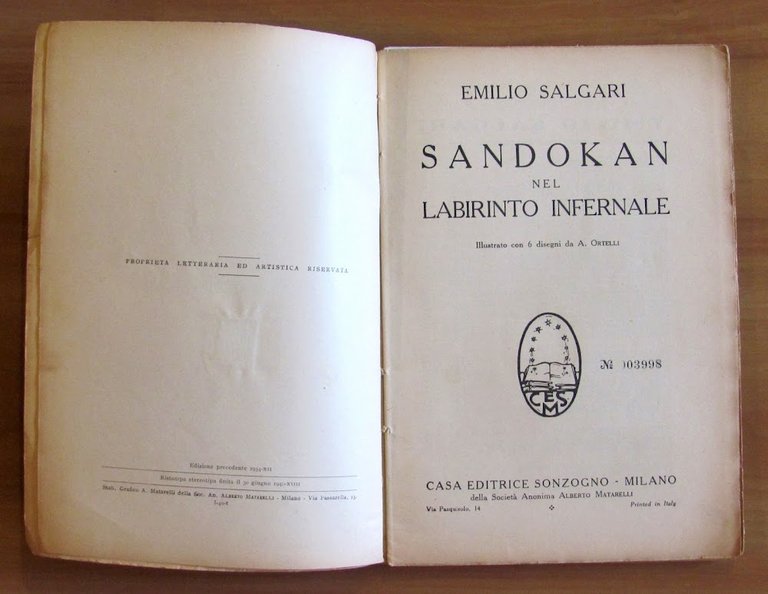SANDOKAN NEL LABIRINTO INFERNALE - ill. di ORTELLI