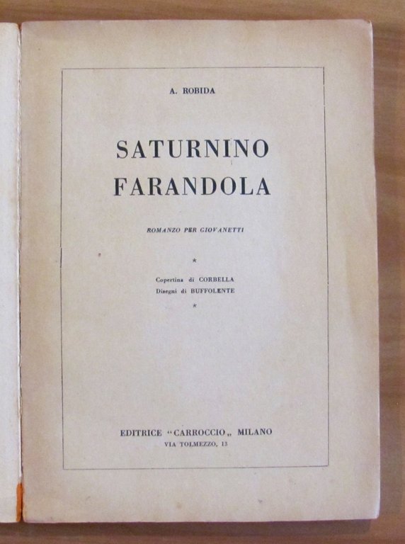 SATURNINO FARANDOLA - Collana Per Tutti - Serie Rossa N.205