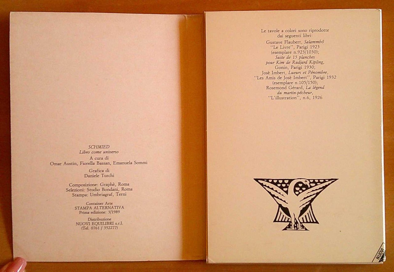 SCHMIED - LIBRO COME UNIVERSO - Coll. L'età d'oro dell'illustrazione …