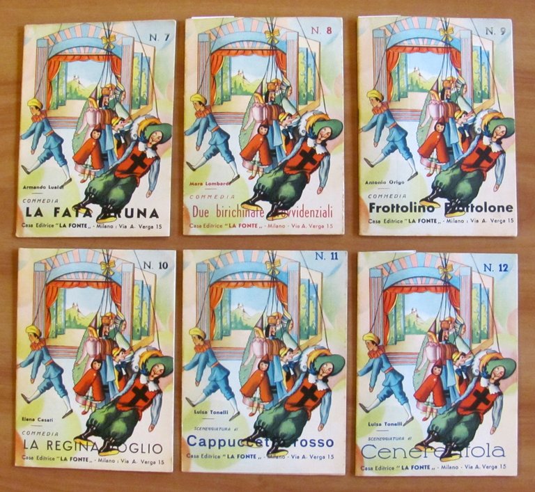 Serie 1/14 COMMEDIOLE con Pinocchio, Cenerentola, Cappuccetto rosso ecc., anni …