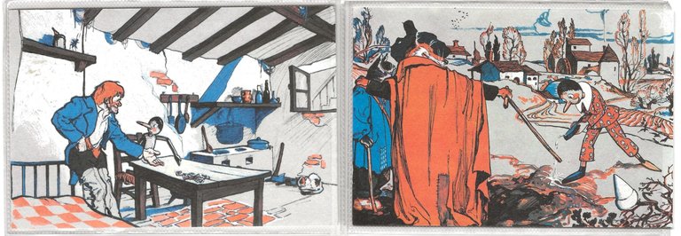 Serie 8 cartoline PINOCCHIO di Beppe PORCHEDDU, 1991 - Tiratura …