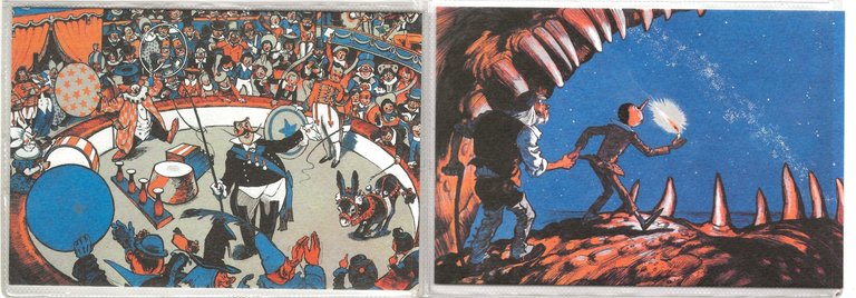 Serie 8 cartoline PINOCCHIO di Beppe PORCHEDDU, 1991 - Tiratura …