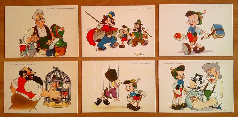 Serie Completa 12 Cartoline PINOCCHIO DISNEY, anni '40 - Non …