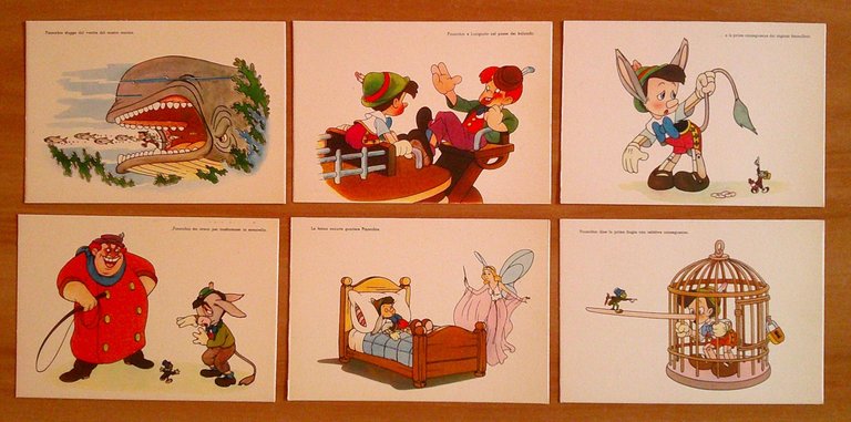 Serie Completa 12 Cartoline PINOCCHIO DISNEY, anni '40 - Non …