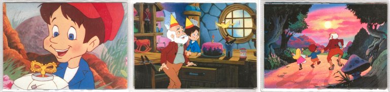 Serie Completa 9 cartoline PINOCCHIO E L'IMPERATORE DELLA NOTTE