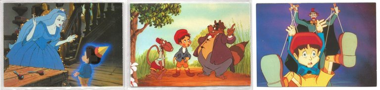 Serie Completa 9 cartoline PINOCCHIO E L'IMPERATORE DELLA NOTTE