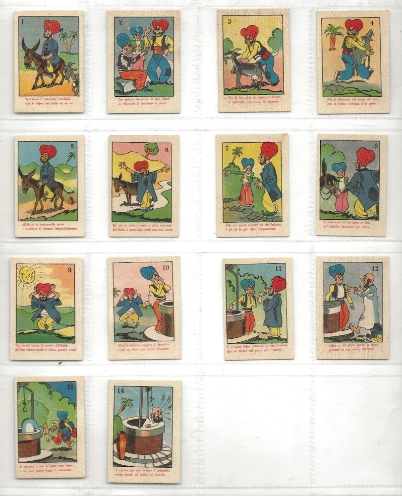 Serie COMPLETA di 14 Figurine ALI' BABA' - Ediz. Anonima …