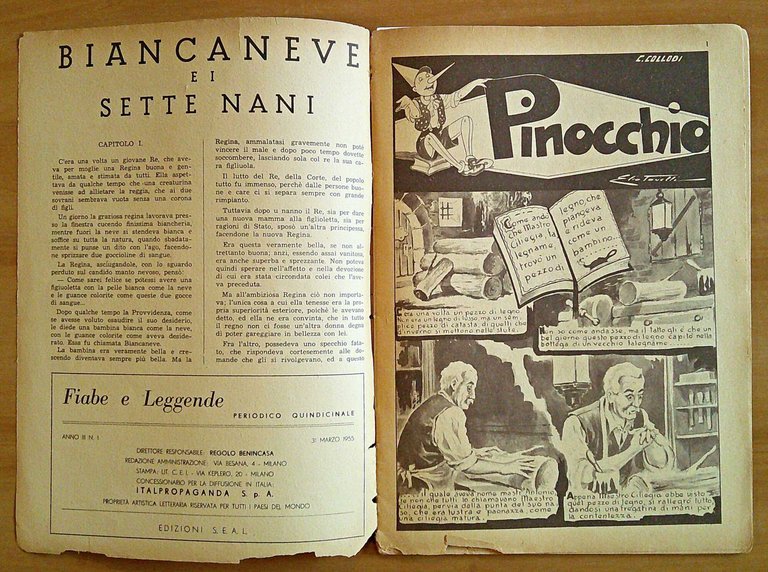 Serie Completa di 6 Fascicoli PINOCCHIO - Coll Fiabe e …