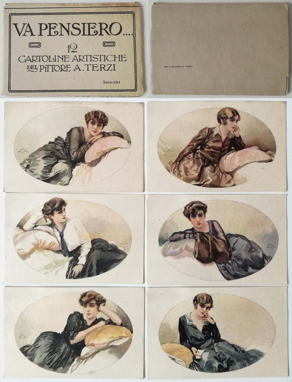 Set di 6 Cartoline Va Pensiero, 1917 - Non viaggiate …