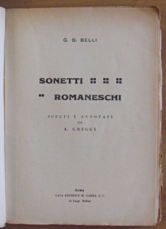 SONETTI ROMANESCHI, 1943 | Immagine Gallery 2