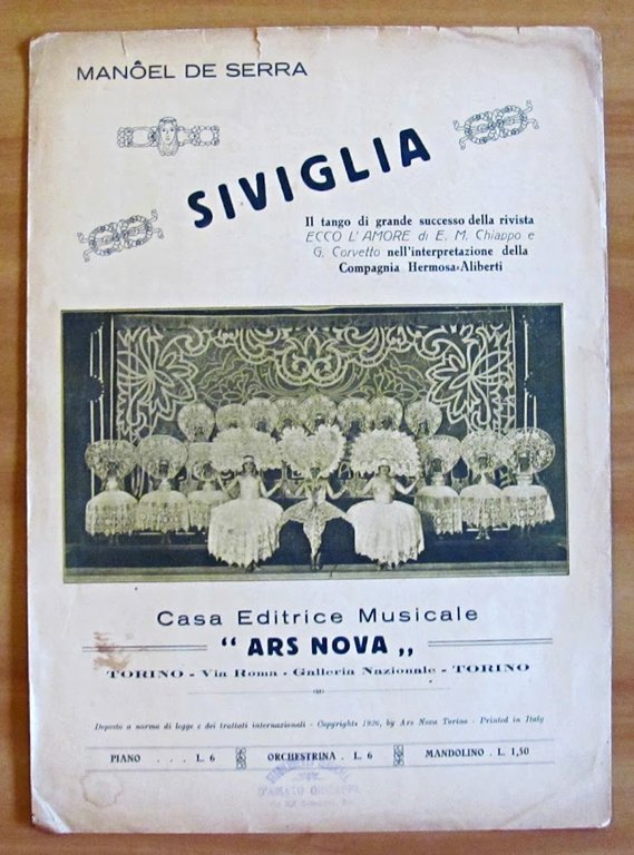 Spartito - SIVIGLIA - Il Tango di grande successo della … | Immagine Gallery 1