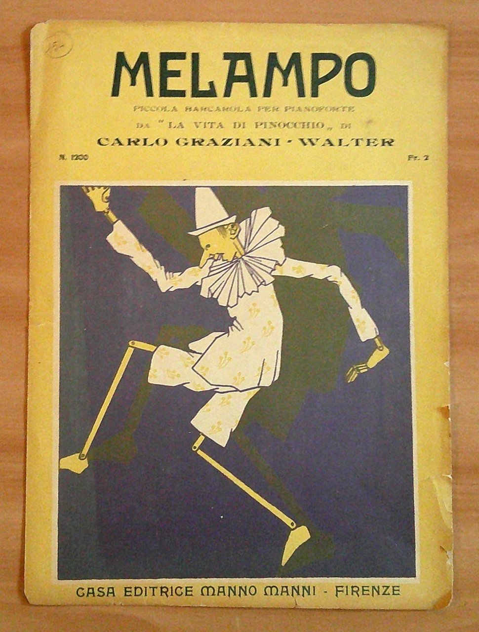 Spartito MELAMPO, anni '20 Musiche C.G. Walter