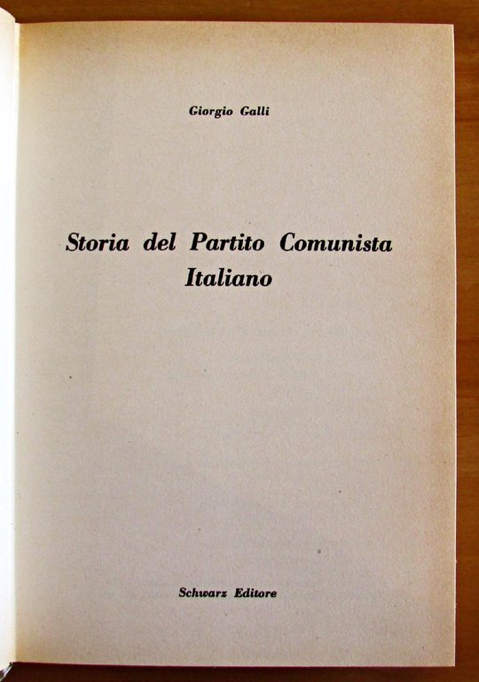 STORIA DEL PARTITO COMUNISTA ITALIANO