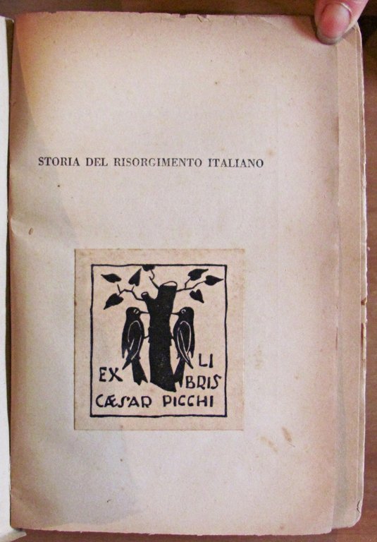 STORIA DEL RISORGIMENTO ITALIANO (1815-1918), I ed. 1941