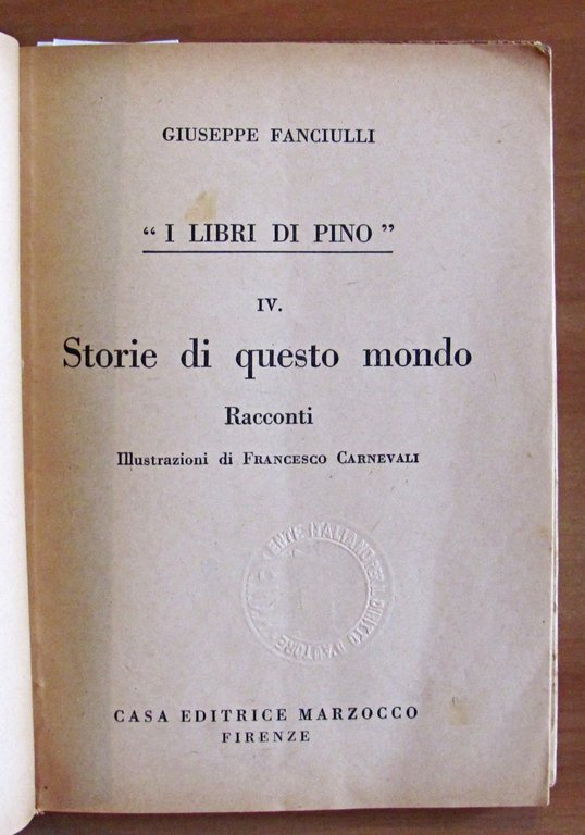 STORIE DI QUESTO MONDO, 1945 - Coll. I Libri di …