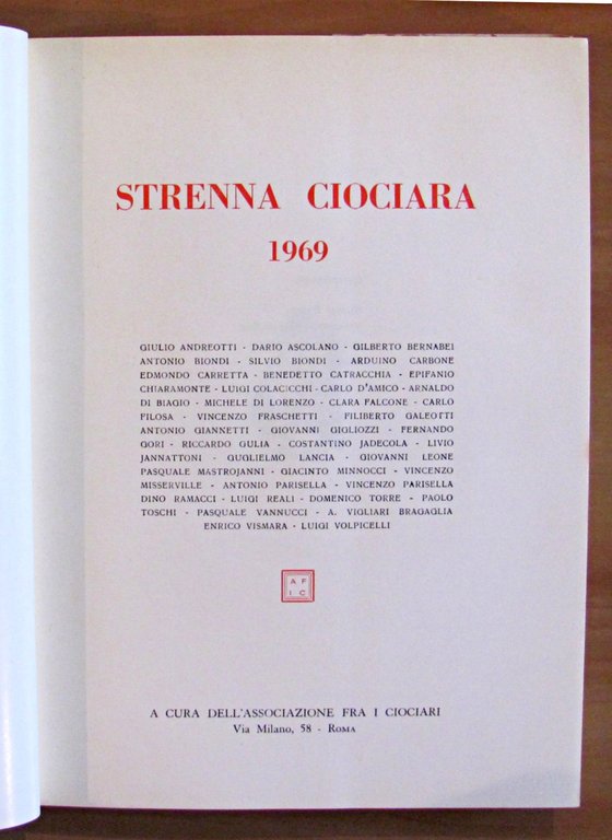 STRENNA CIOCIARA 1969