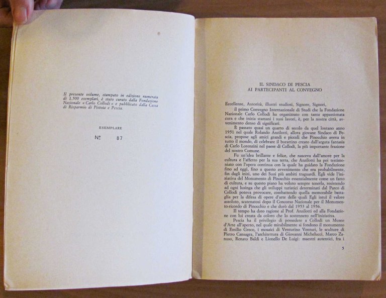 STUDI COLLODIANI - Atti del I Convegno Internazionale Pescia, 1974 …