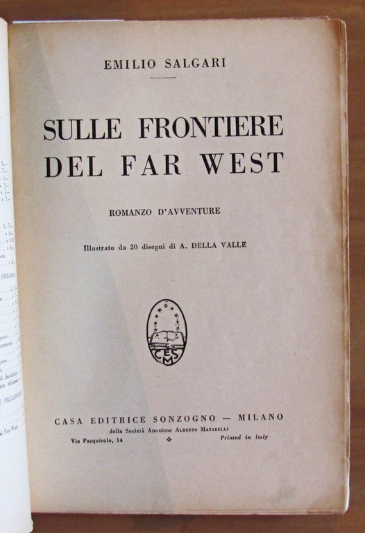 SULLE FRONTIERE DEL FAR WEST, 1930 - ill. D'AMATO