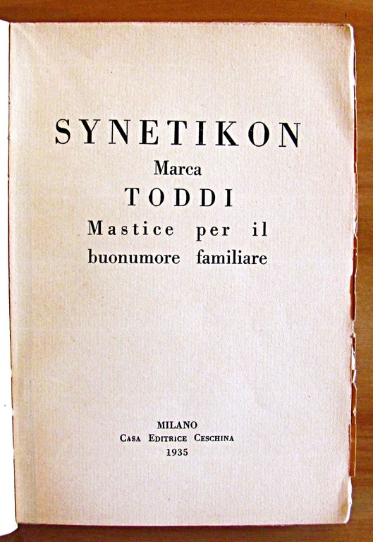 SYNETIKON MASTICE PER IL BUONUMORE FAMILIARE - MARCA TODDI
