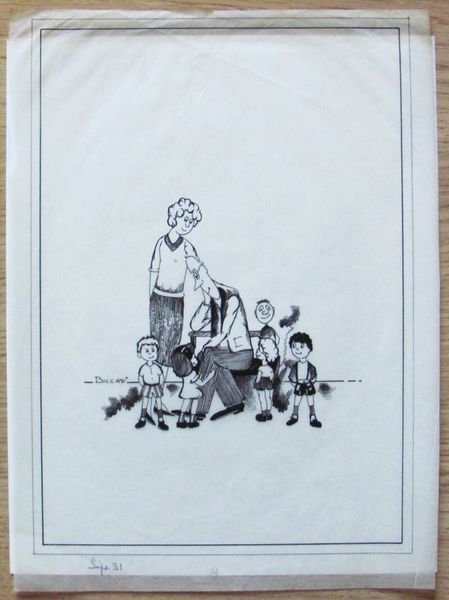 Tavola Originale - Vignetta pubblicitaria di BILLARI (?) per la …