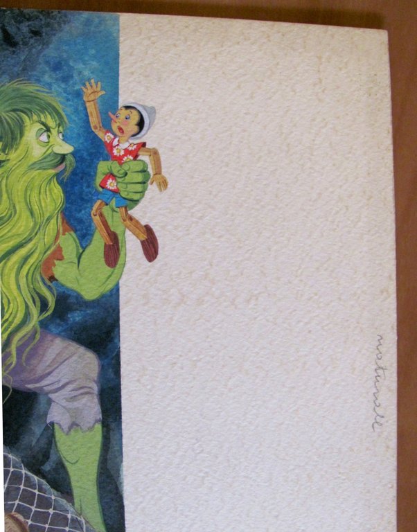 Tavola Originale PINOCCHIO e il PESCATORE VERDE, anni '60 - …