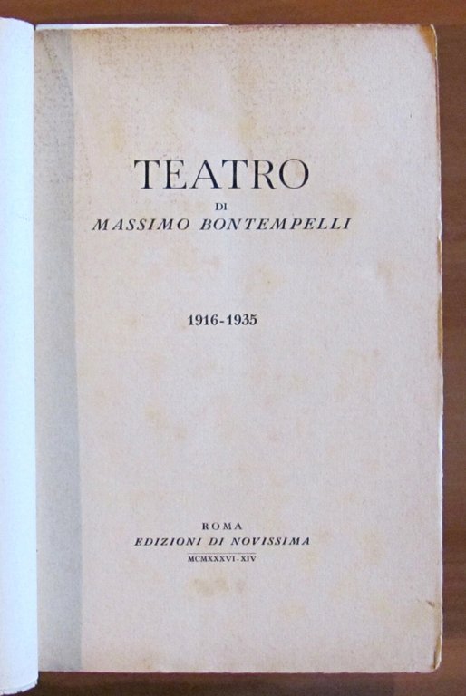 TEATRO (1916-1935)