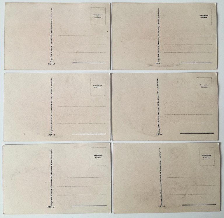 TERZI Set di 6 Cartoline Va Pensiero S261 - Non …