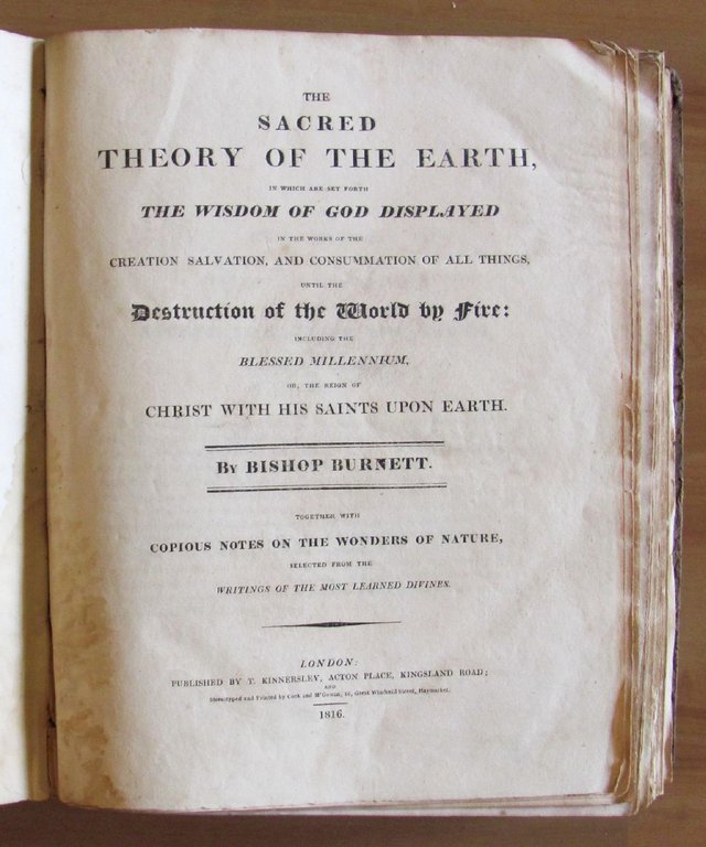 The Sacred theory of the Earth in which are set …