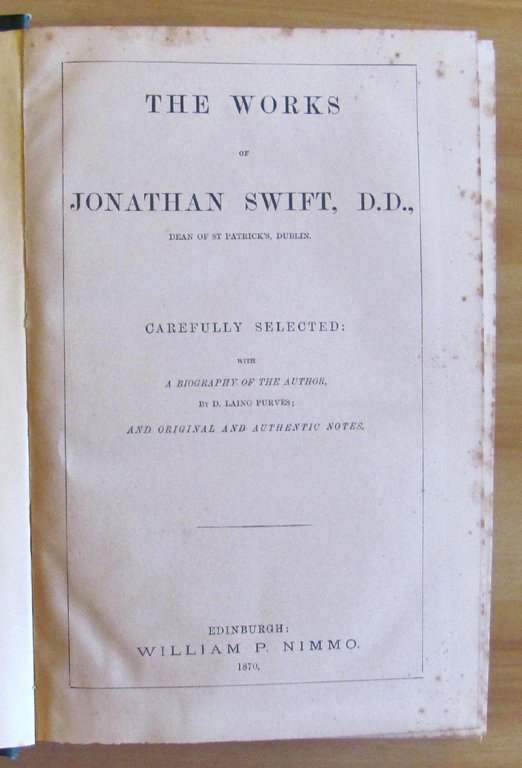 The Works of the Rev. JONATHAN SWIFT - Gulliver's Travels …