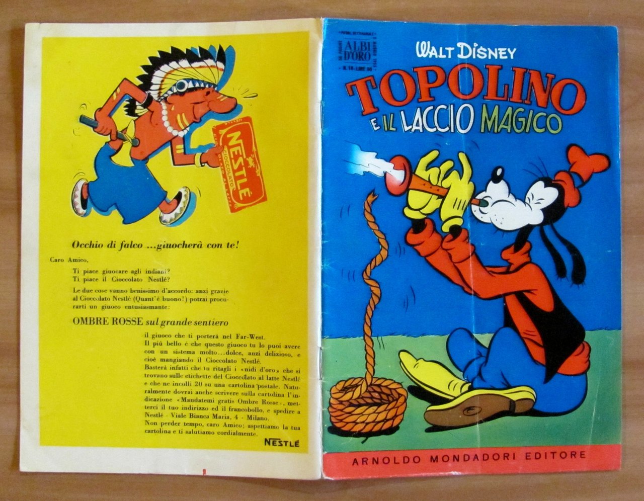 TOPOLINO E IL LACCIO MAGICO - Albo d'Oro N.18, 1955