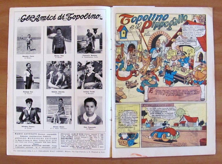 TOPOLINO E IL PIPPOGALLO - Albo d'Oro N.50, 1954