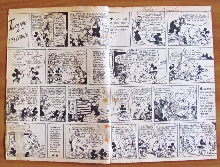 TOPOLINO E L'ELEFANTE - Albo d'Oro N.13, 1950 - Prima …