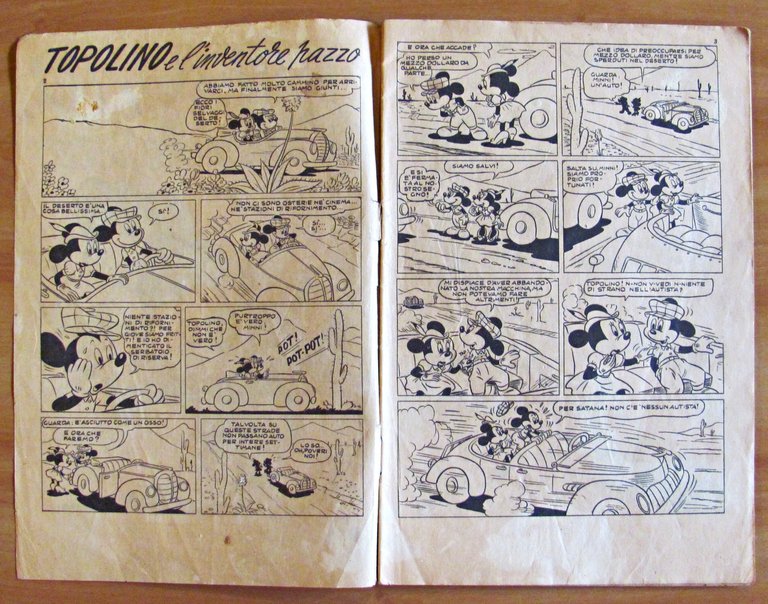 TOPOLINO E L'INVENTOPRE PAZZO - Albo d'Oro N.119, 1948