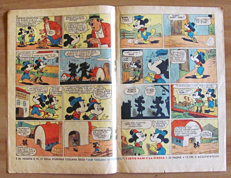 TOPOLINO E L'INVENTOPRE PAZZO - Albo d'Oro N.119, 1948