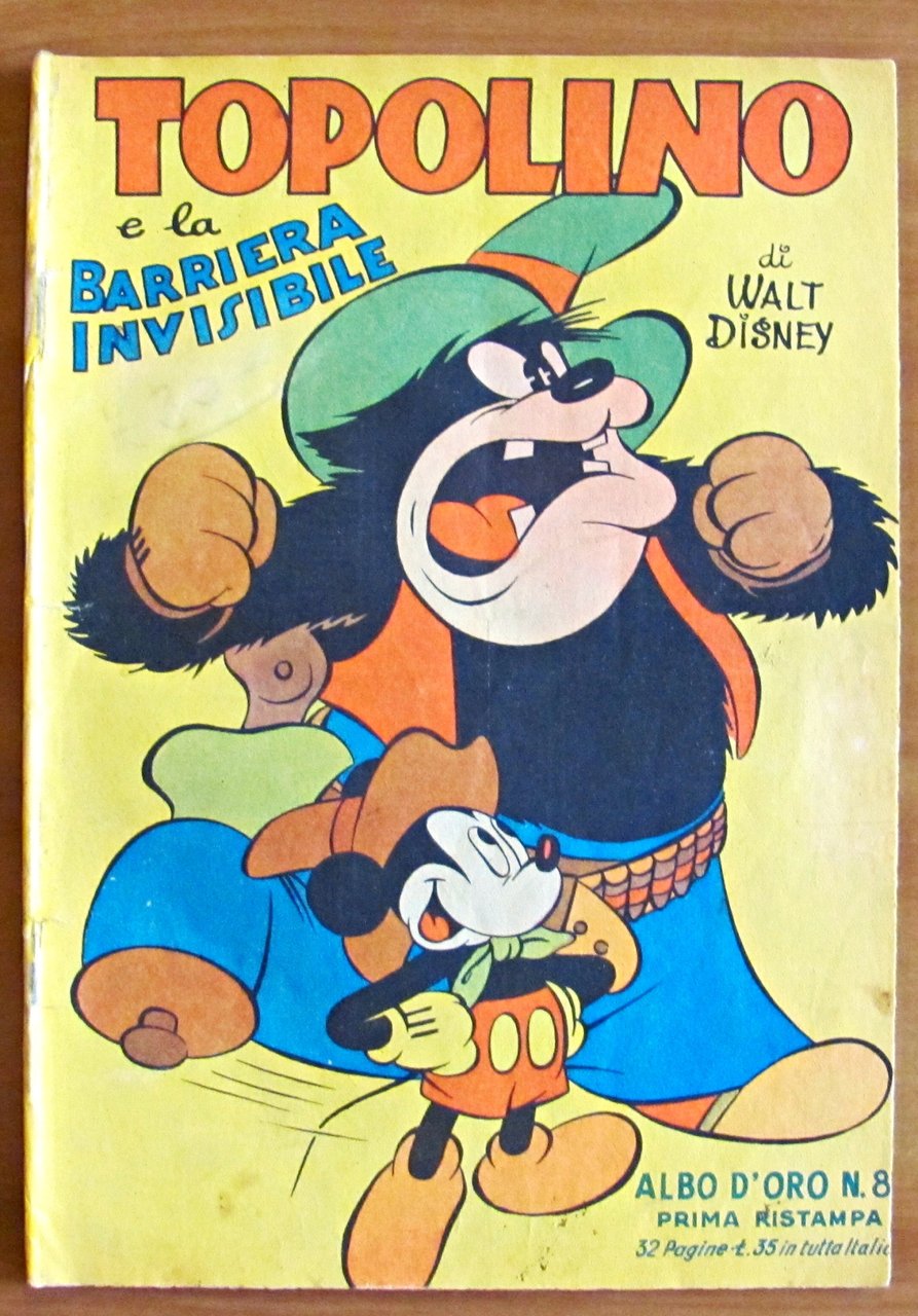 TOPOLINO E LA BARRIERA INVISIBILE - Albo d'Oro N.8, 1950 …
