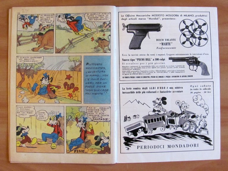TOPOLINO E LA NUVOLA VERDE - Albo d'Oro N.34, 1953