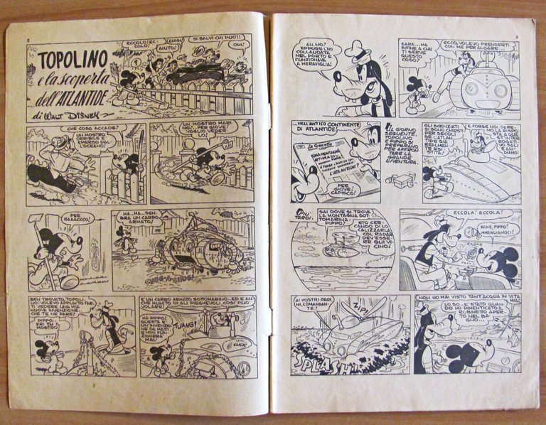 TOPOLINO E LA SCOPERTA DELL'ATLANTIDE - Albo d'Oro N.142, 1949