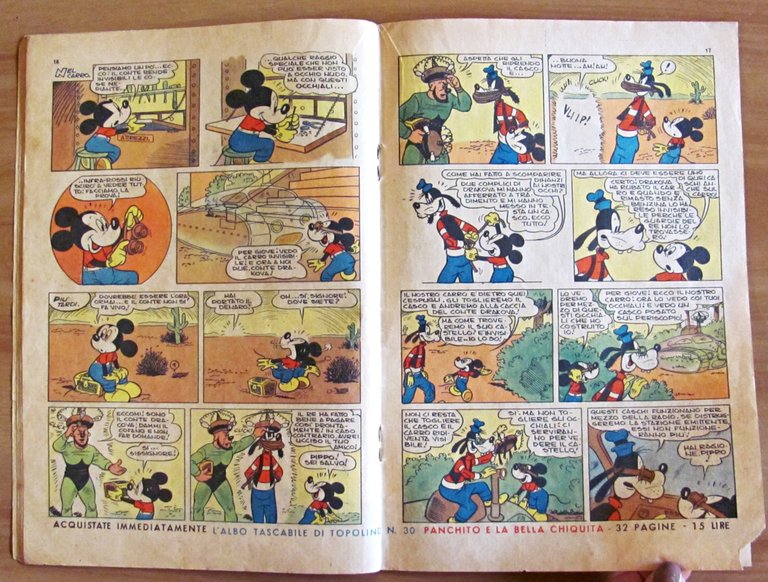 TOPOLINO E LA SCOPERTA DELL'ATLANTIDE - Albo d'Oro N.142, 1949