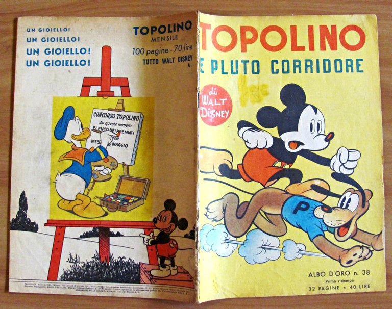 TOPOLINO E PLUTO CORRIDORE - Albo d'Oro N.38 - Prima … | Immagine Gallery 1