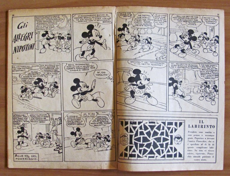 TOPOLINO E PLUTO CORRIDORE - Albo d'Oro N.38 - Prima …