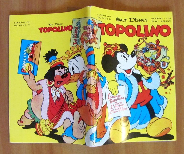 TOPOLINO N.37 Gennaio 1952 - RISTAMPA ANASTATICA