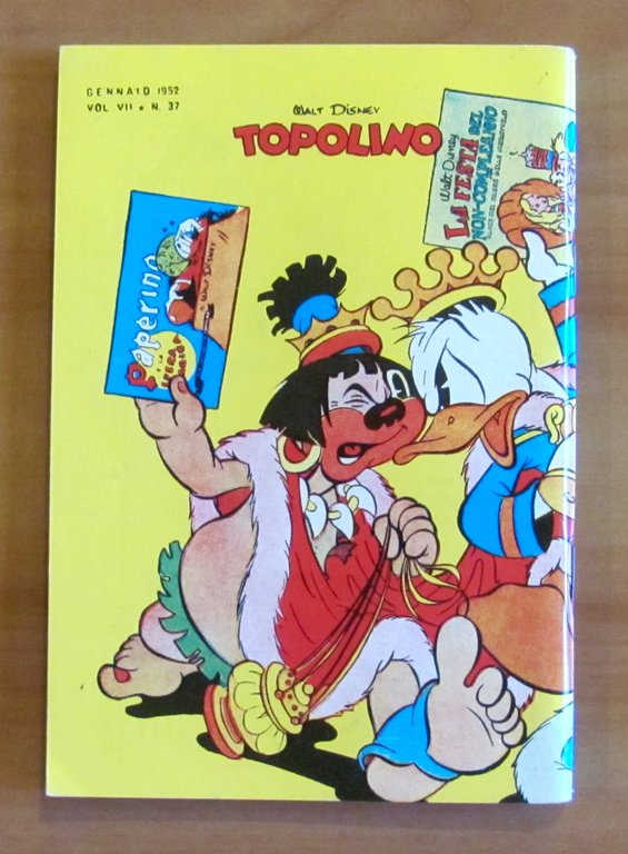 TOPOLINO N.37 Gennaio 1952 - RISTAMPA ANASTATICA
